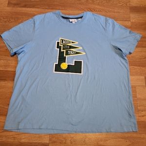 Lacoste size 9 or 3xl men's tee shirt ligth blue no refunds